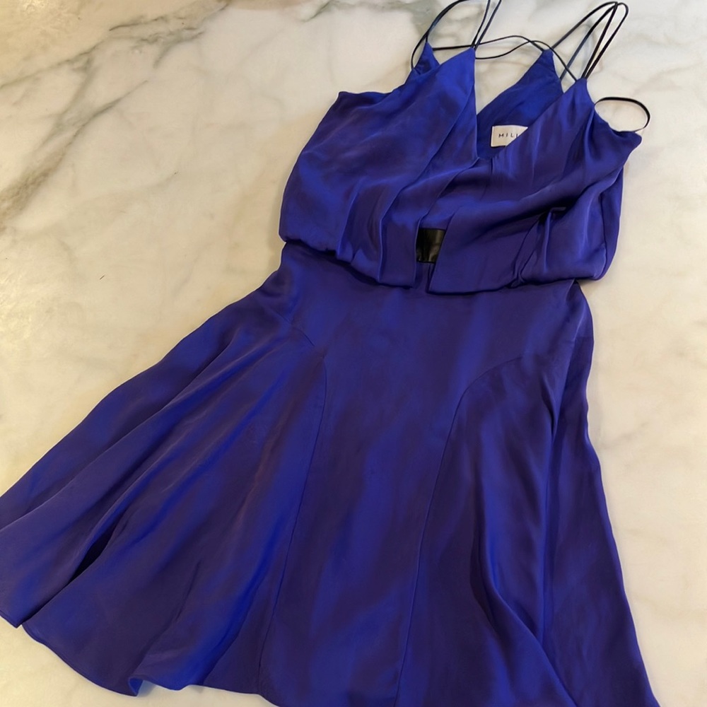 Purple Silk and Spandex Dress